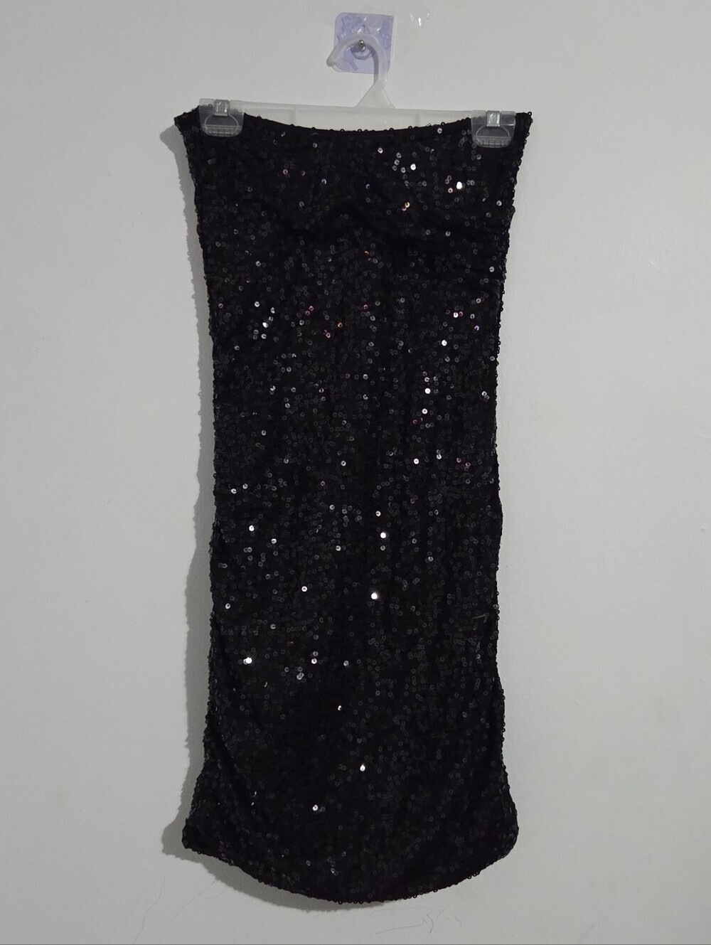 DKNY Sequined Strapless Dress